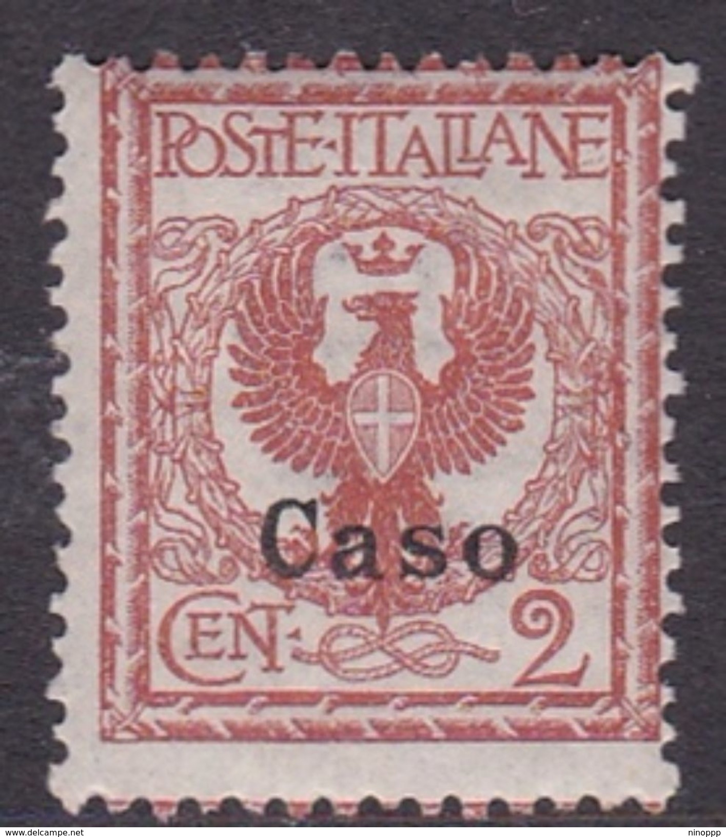 Italy-Colonies And Territories-Aegean-Caso S1  1912  2c Orange Brown MNH - Egeo (Caso)