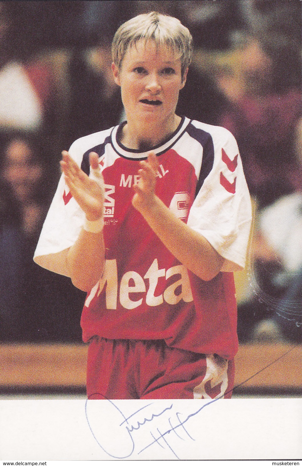 Denmark PPC Håndboldpige : Anette Hoffmann Original Autograf !! (2 Scans) - Balonmano