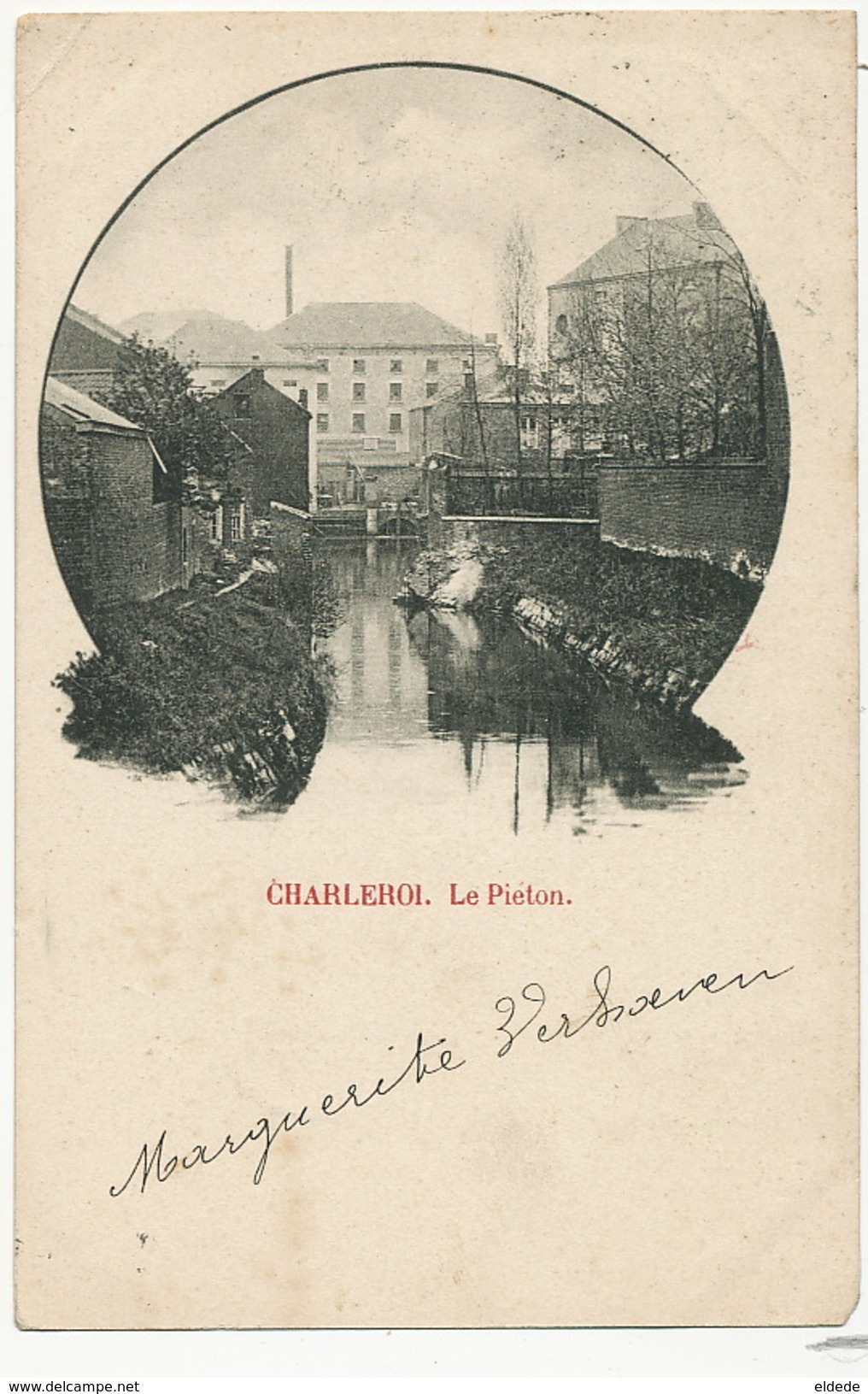 Charleroi Le Piéton  Timbrée 1900 Vers Hesdin - Charleroi