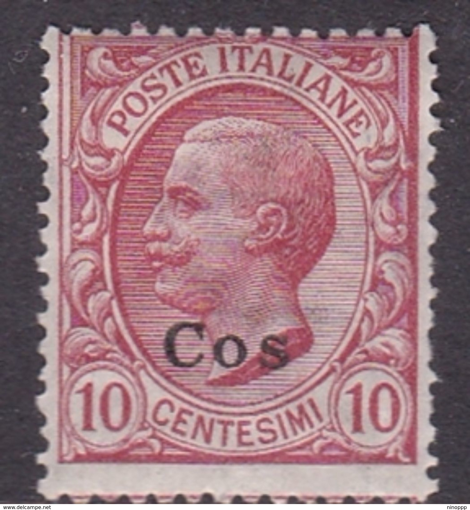 Italy-Colonies And Territories-Aegean-Coo S 3  1912 10 Claret MH - Aegean (Coo)