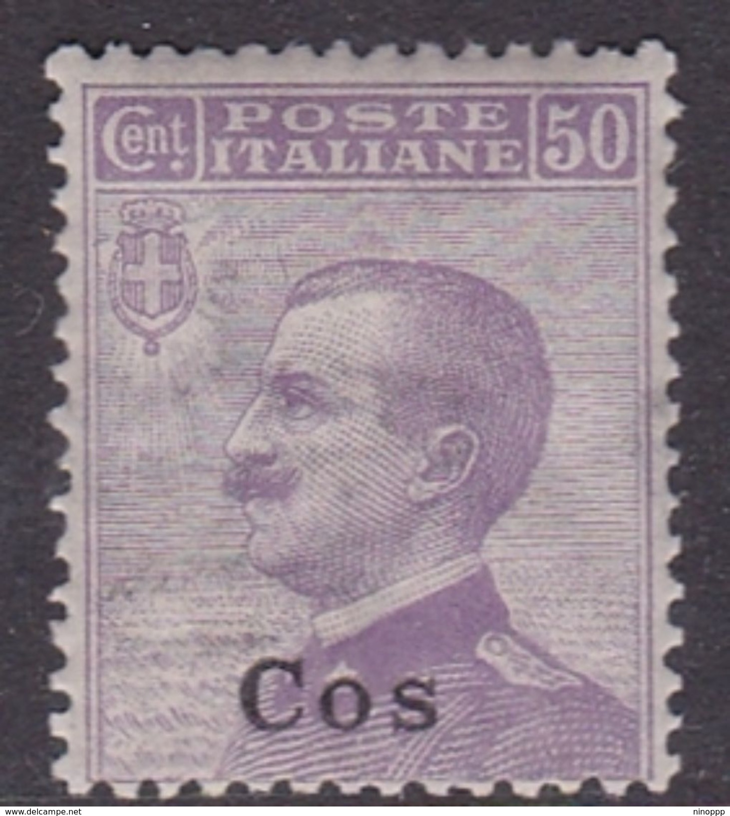 Italy-Colonies And Territories-Aegean-Coo S 7  1912 50c Violet MNH - Aegean (Coo)