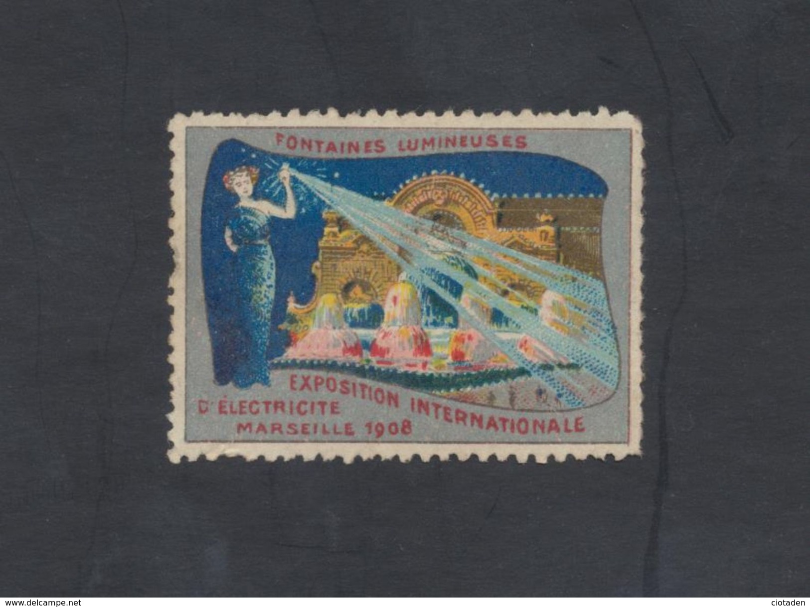Exposition Internationale D'Electricité - Marseille 1908 - Fontaine Lumineuse - Briefmarkenmessen