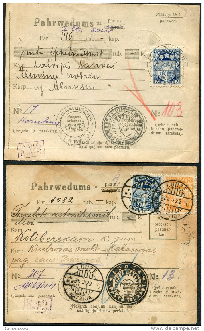 1920s X 8 Latvia Pahrwedums. Pjjene, Varaklani, Ludze, Pokrova, Smiltene, Zilupe, Riga + - Latvia