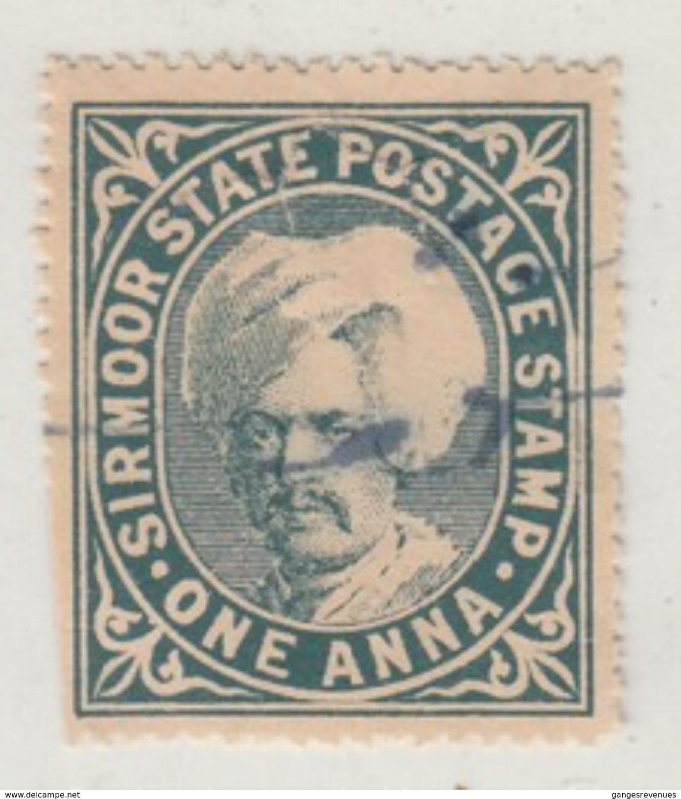 SIRMOOR State  1A  Postage Stamp  Used As Revenue  #  98962  Inde Indien India Fiscaux - Sirmur