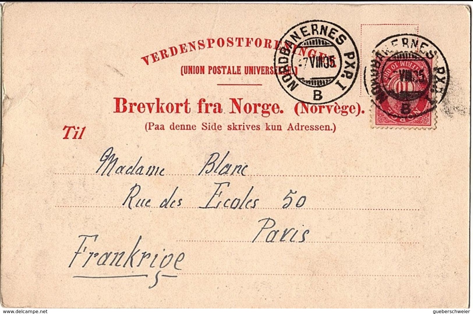 NOR 1 - CPA NORVEGE Toppen Af Galdhöpiggen Expédiée De Nordbenernes 1905 - Norvège