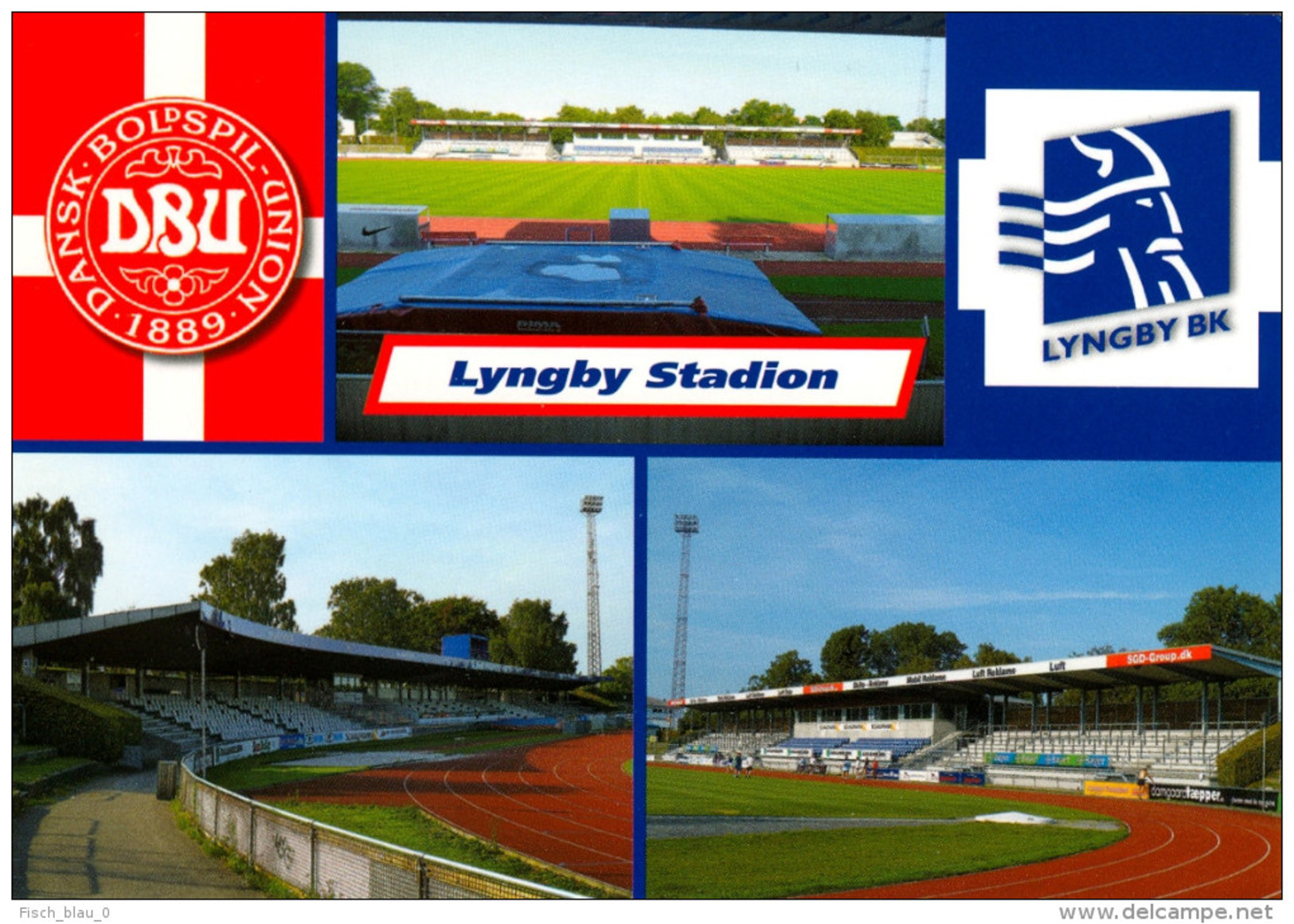 2) AK Lyngby BK Stadion Postkarte Taarbæk Tårbæk Dänemark Denmark Danmark Boldklubben 1921 Stadium Postcard - Fussball