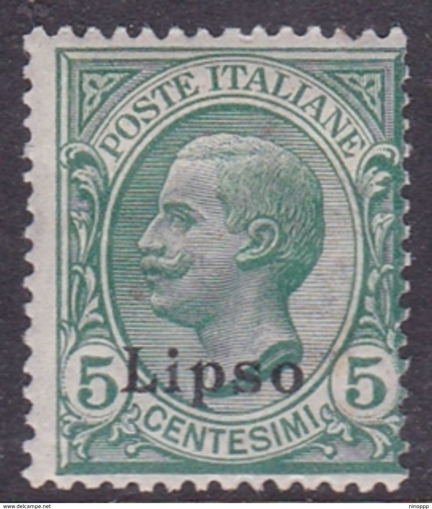 Italy-Colonies And Territories-Aegean-Lipso S 2  1912 5c Green MH - Aegean (Lipso)