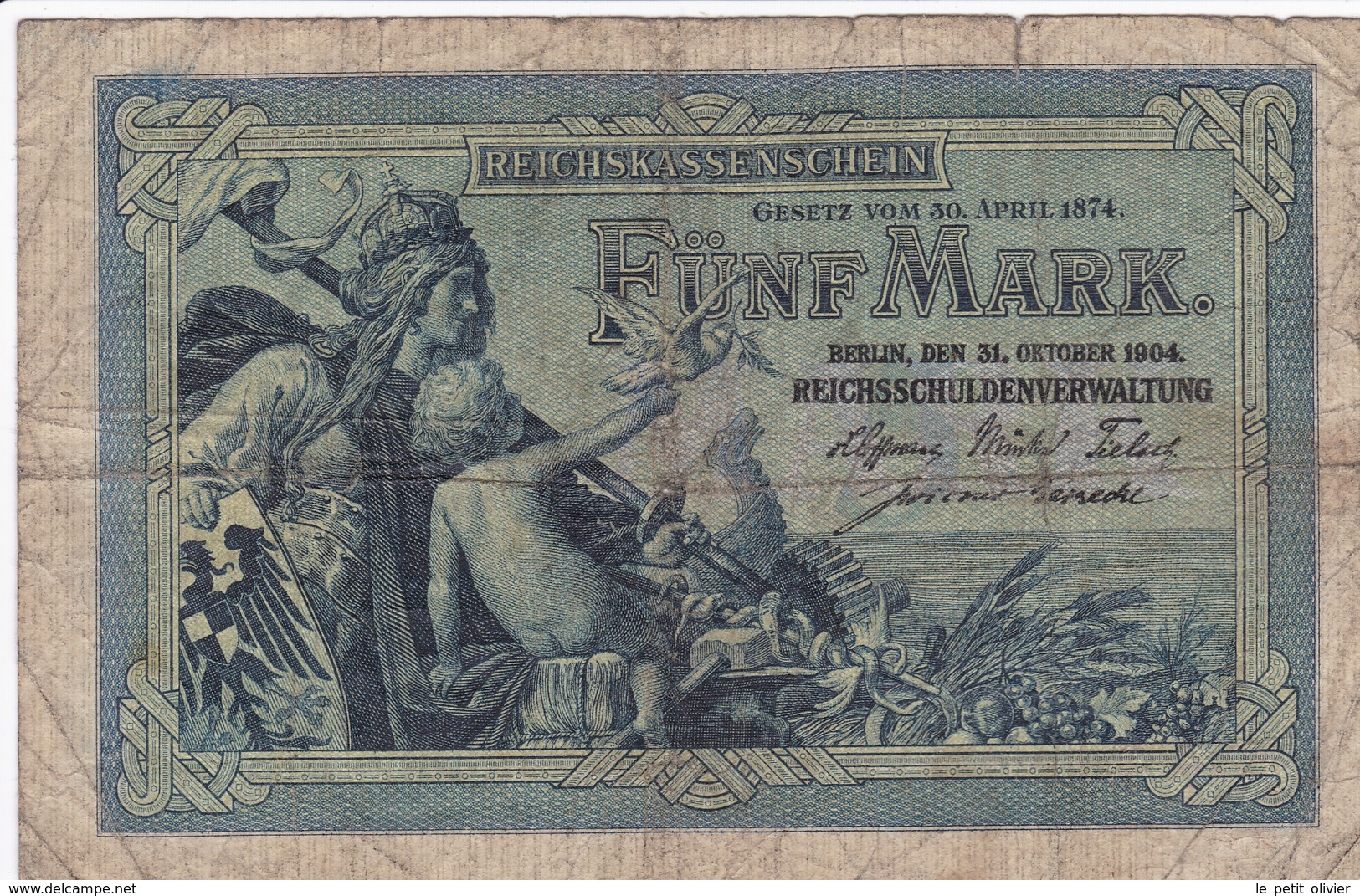 ALLEMAGNE BILLET DE 5 MARK 1904  ALPHABET / Z - 50 Mark