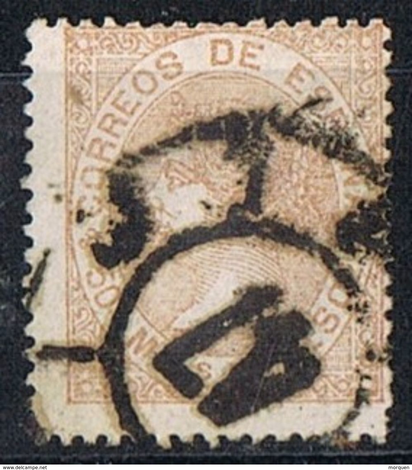 Sello 50 Milesimas Isabel II. Rueda De Carreta Num 47 De TERUEL, Num 96 º - Used Stamps