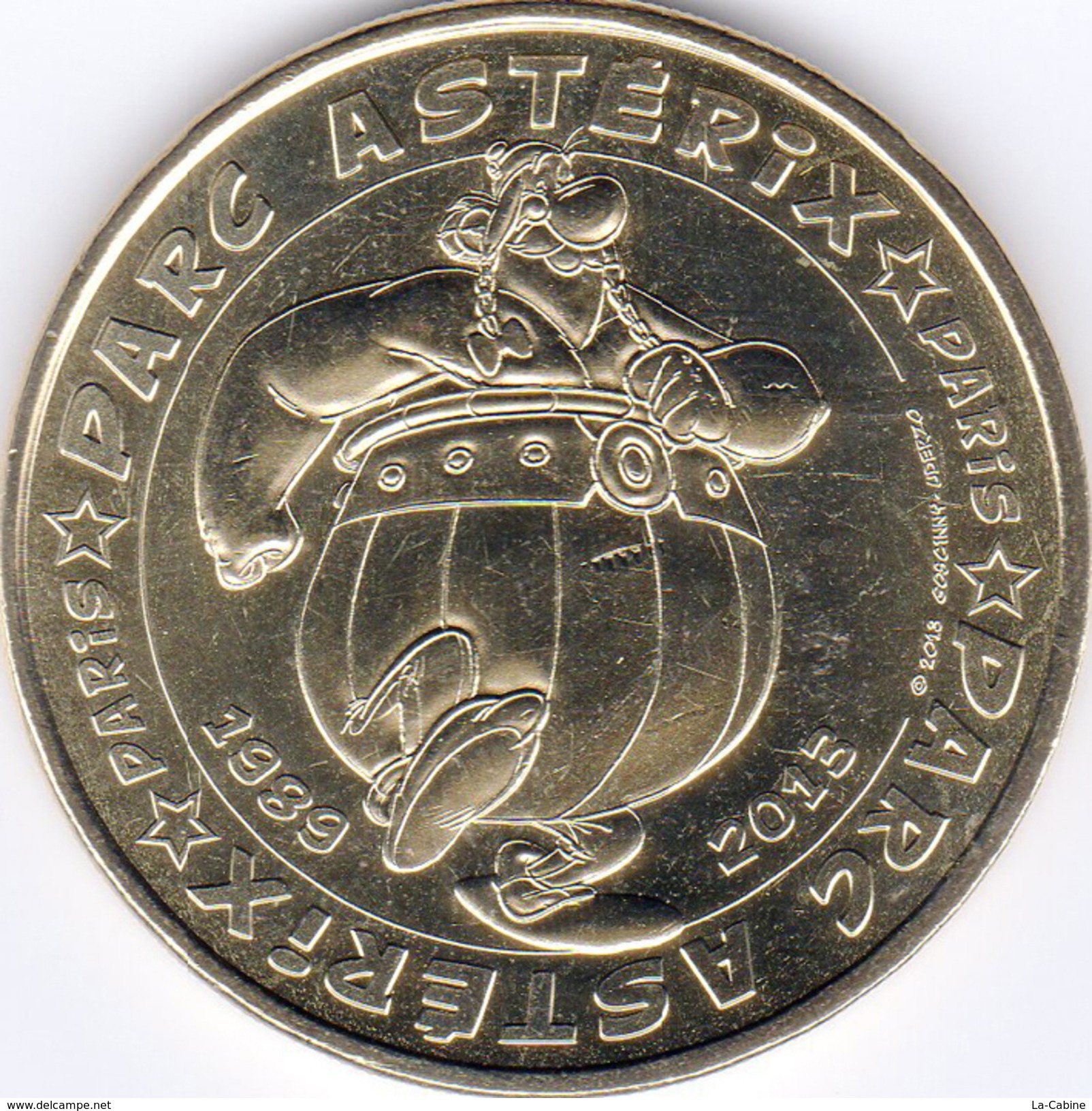 60 PLAILLY PARC ASTERIX N°7 OBELIX MÉDAILLE MONNAIE DE PARIS 2013 JETON TOKEN MEDAL COIN - 2013