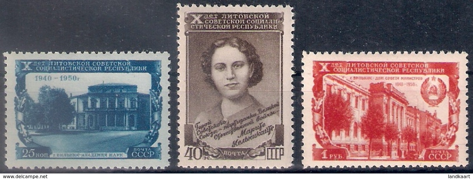 Russia 1950, Michel Nr 1500-02, MLH OG - Ongebruikt