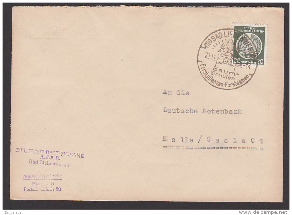 Bad Liebenwerda Baumschulen Forstpflanzen Forstsamen 1954 20 Pf Dienstpostmarke - Other & Unclassified