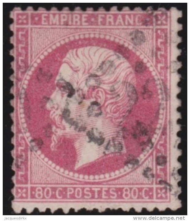 France   .    Yvert      .           24        .     O              .             Oblitéré - 1862 Napoléon III