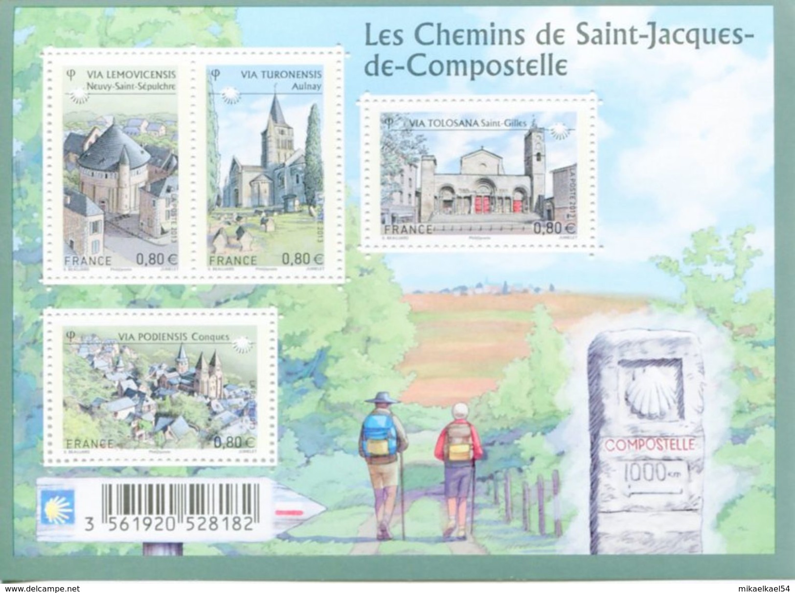 LES CHEMINS DE SAINT JACQUES DE COMPOSTELLE Y&T F4725 2013, Neuf - Neufs