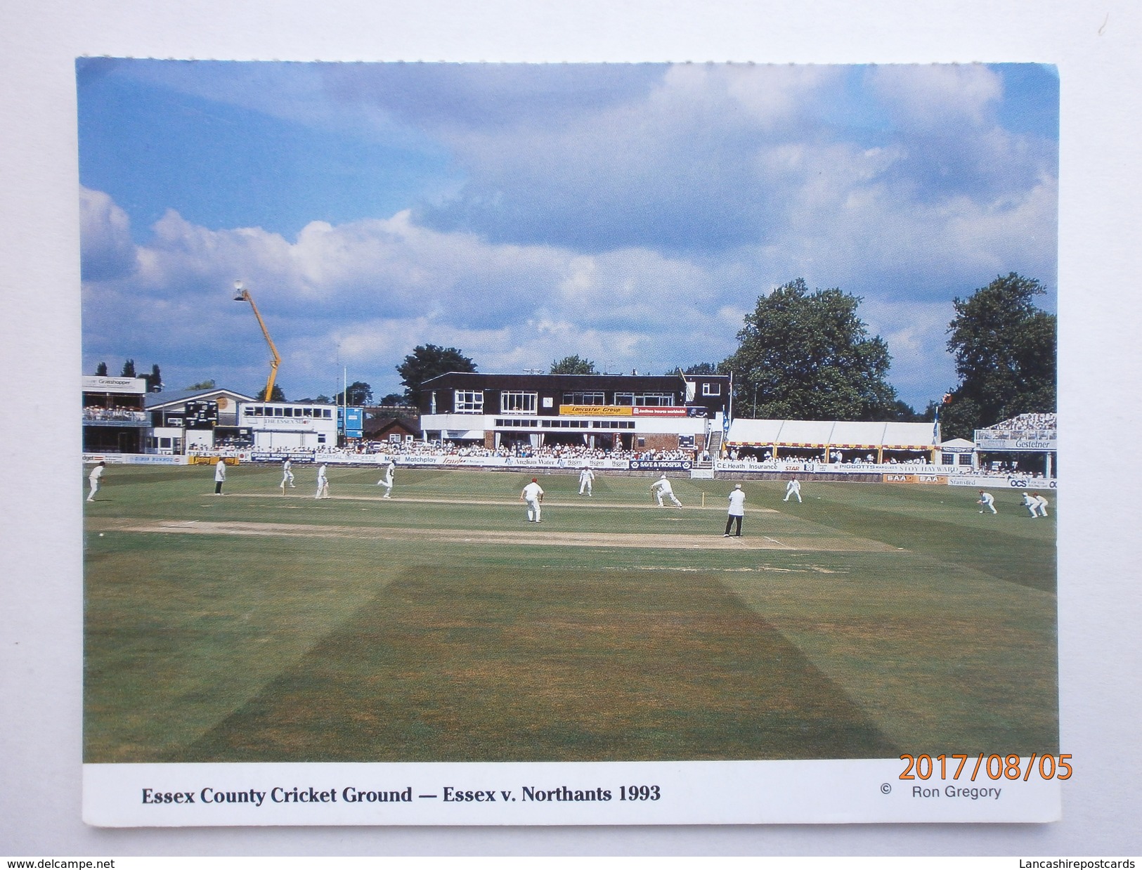 Postcard Essex County Cricket Ground [ Chelmsford ] Essex V Northants 1993 My Ref B21748 - Cricket