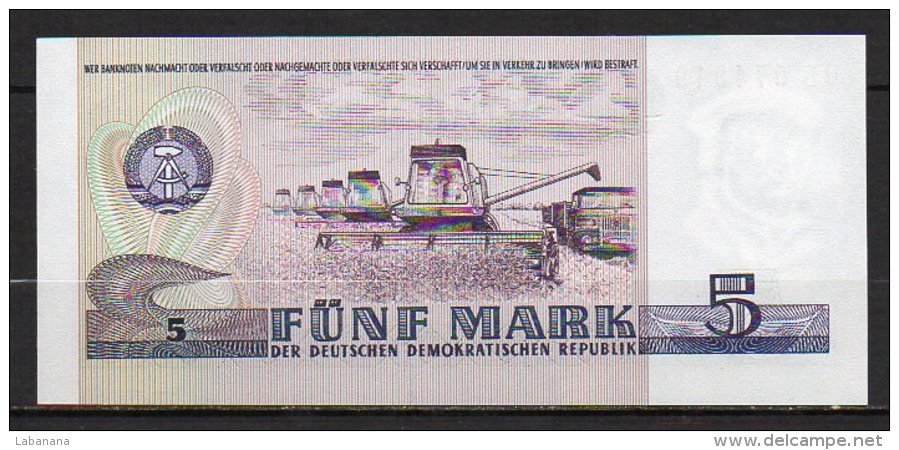 529-Allemagne De L'Est Billet De 5 Mark 1975 UD074 Neuf - 5 Mark