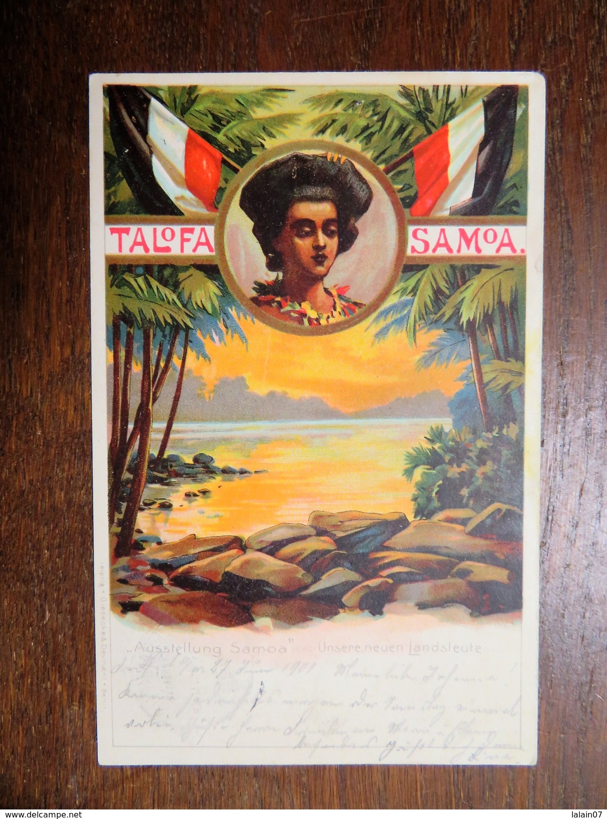 C.P.A. TALOFA SAMOA :Ausstellung Samoa".. Unsere Neuen Landsleute, Stamp 1908 - Samoa