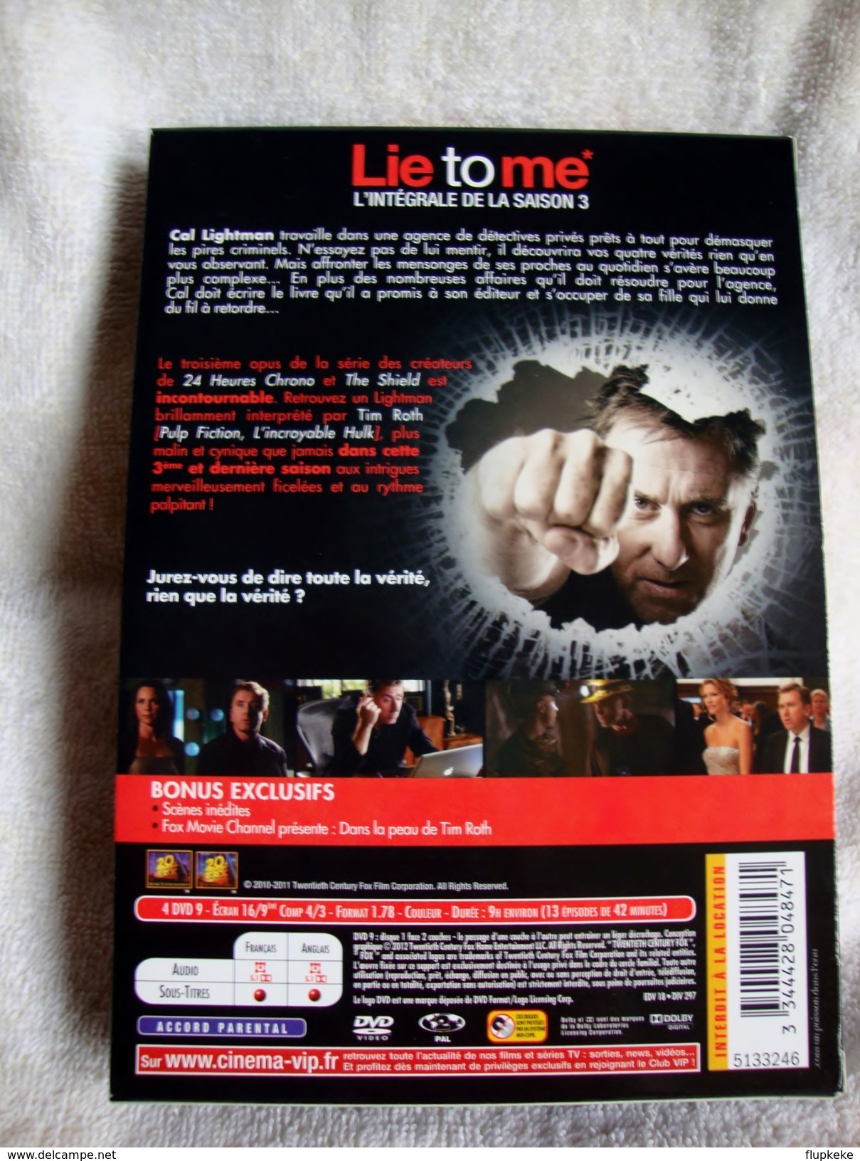 Dvd Zone 2 Lie To Me - Saison 3 (2010)  Vf+Vostfr - TV-Reeksen En Programma's