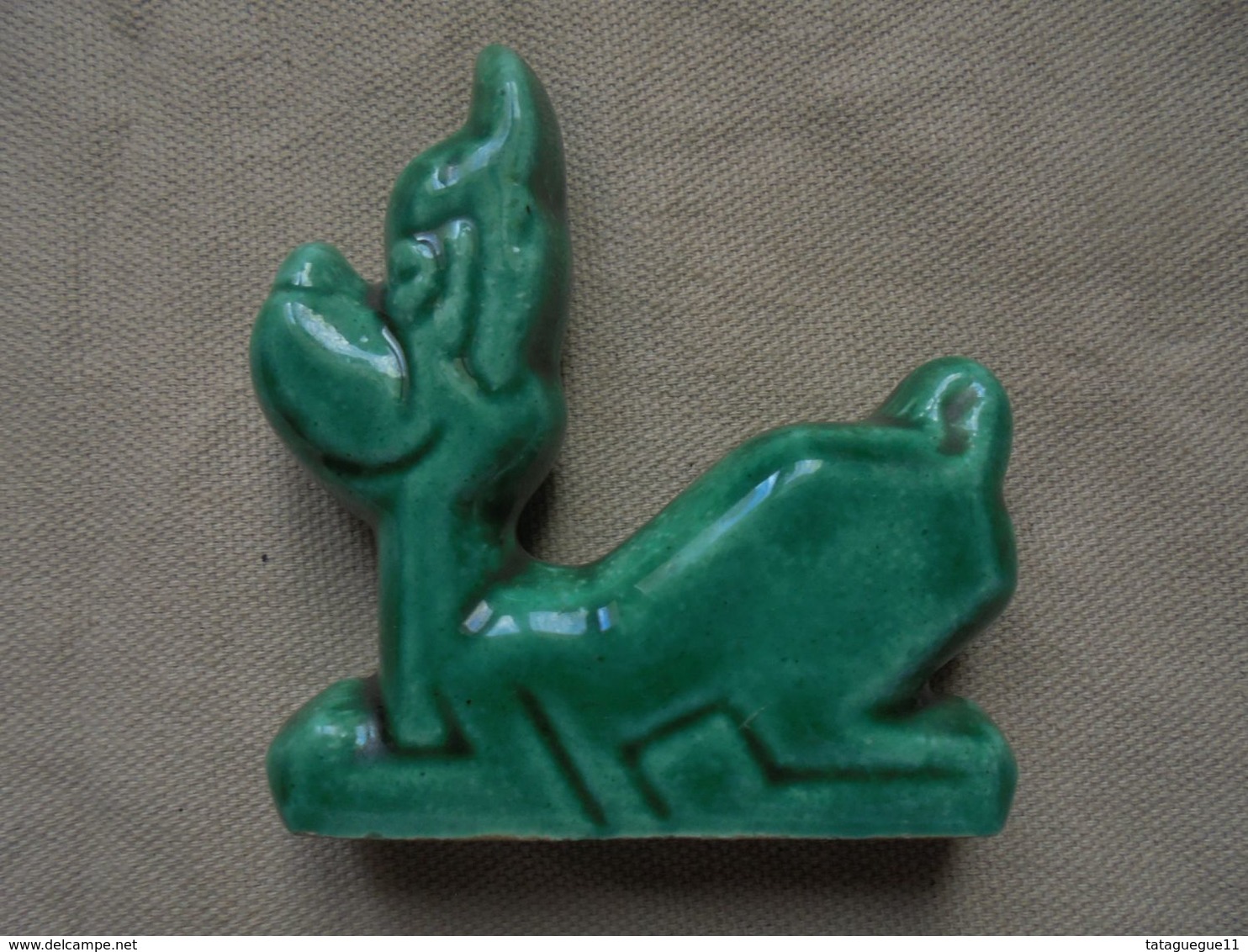 Ancien - Porte-couteau "Chien" En Terre Cuite - Animals