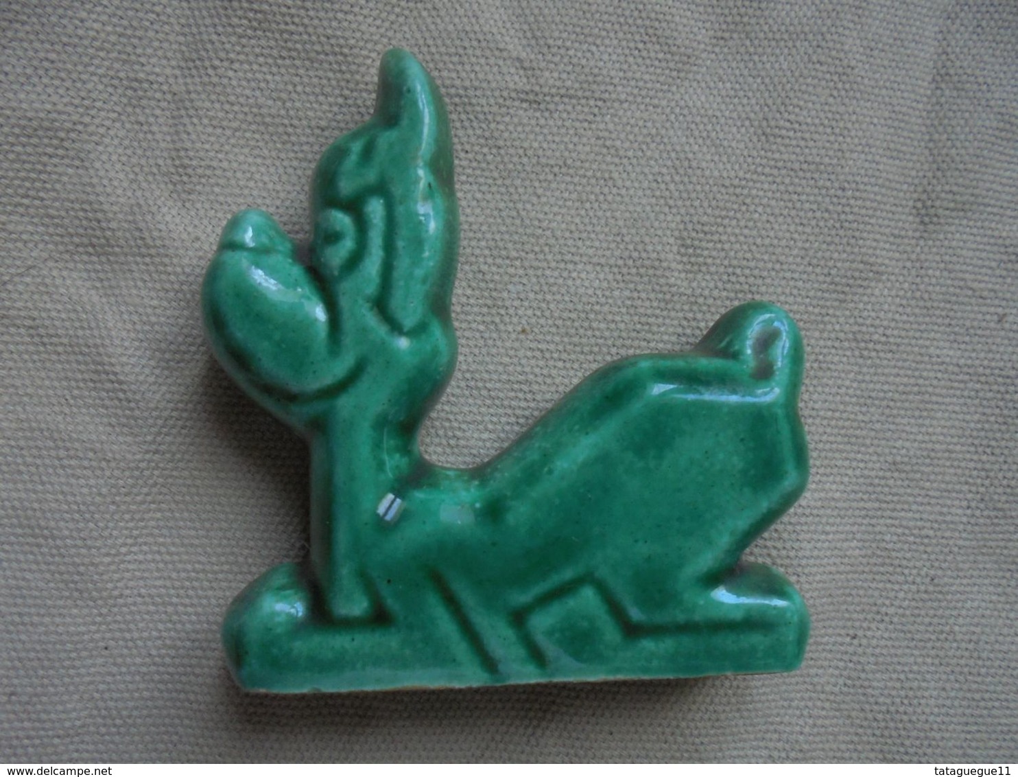 Ancien - Porte-couteau "Chien" En Terre Cuite - Animaux