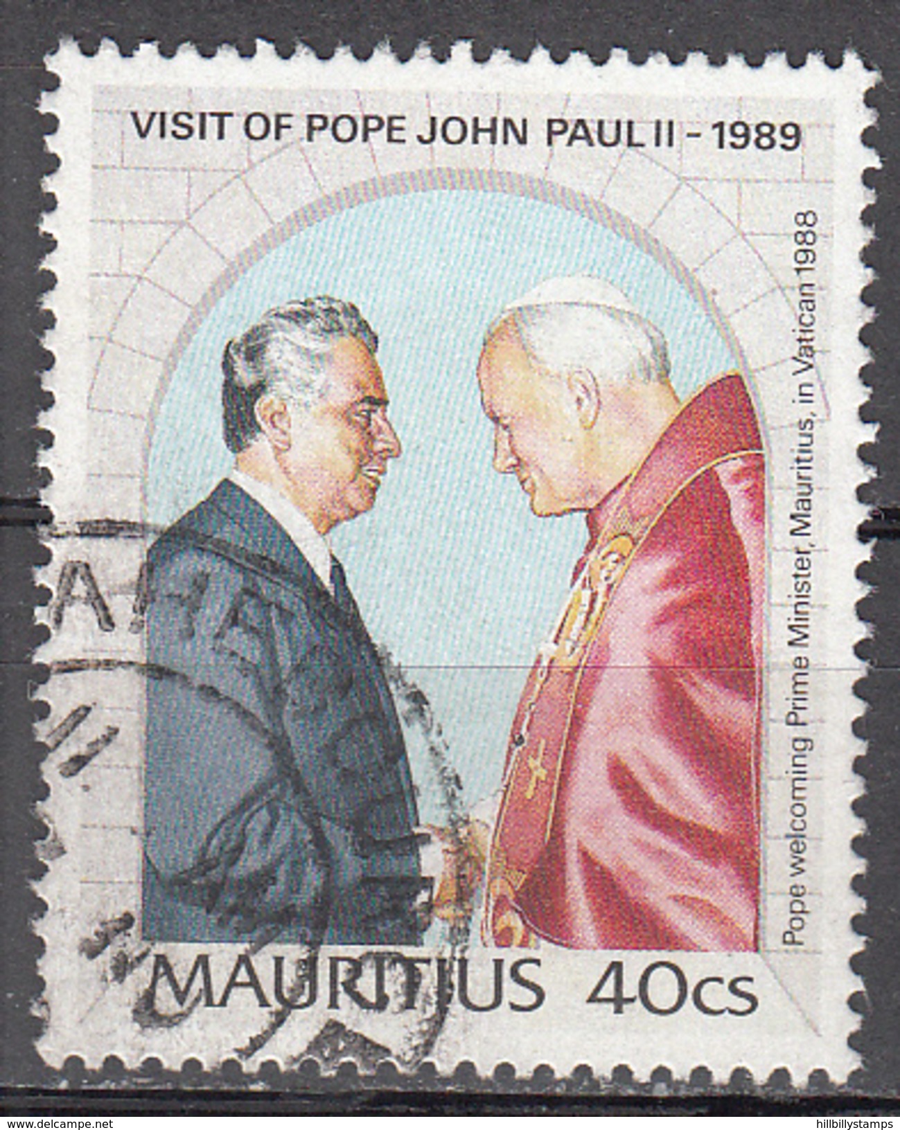 MAURITIUS    SCOTT NO. 707     USED      YEAR  1989 - Mauritius (1968-...)