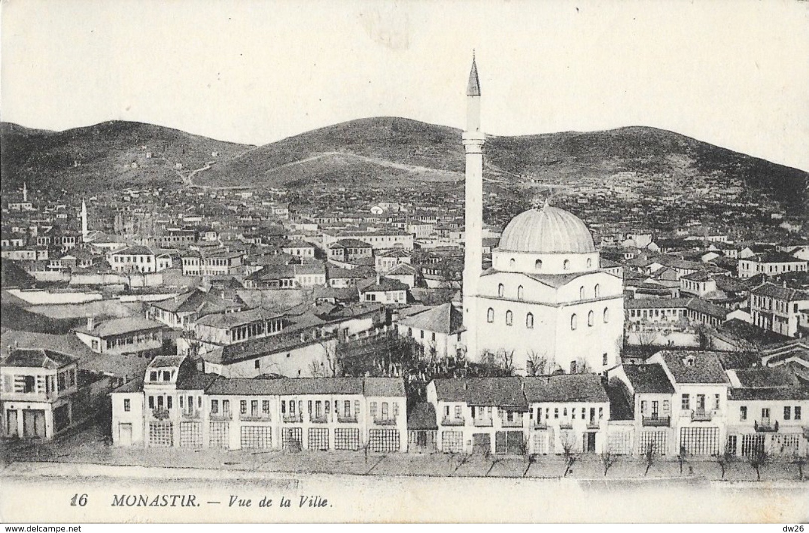 Monastir (Bitola, Serbie, Macédoine) - Vue De La Ville, Mosquée, Minaret - Carte N° 16 - Macédoine Du Nord