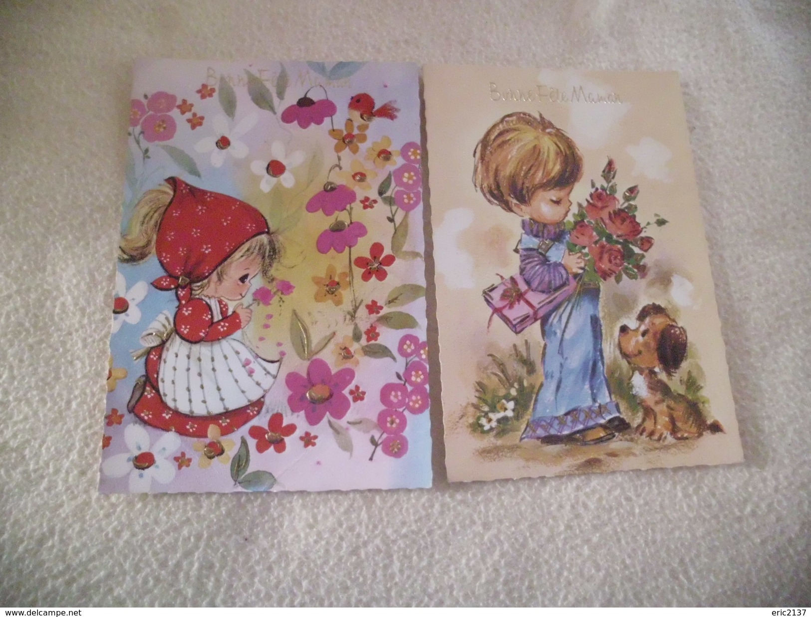 2 CARTES ....ILLUSTRATIONS BONNE FETE MAMAN..ENFANTS - Mother's Day