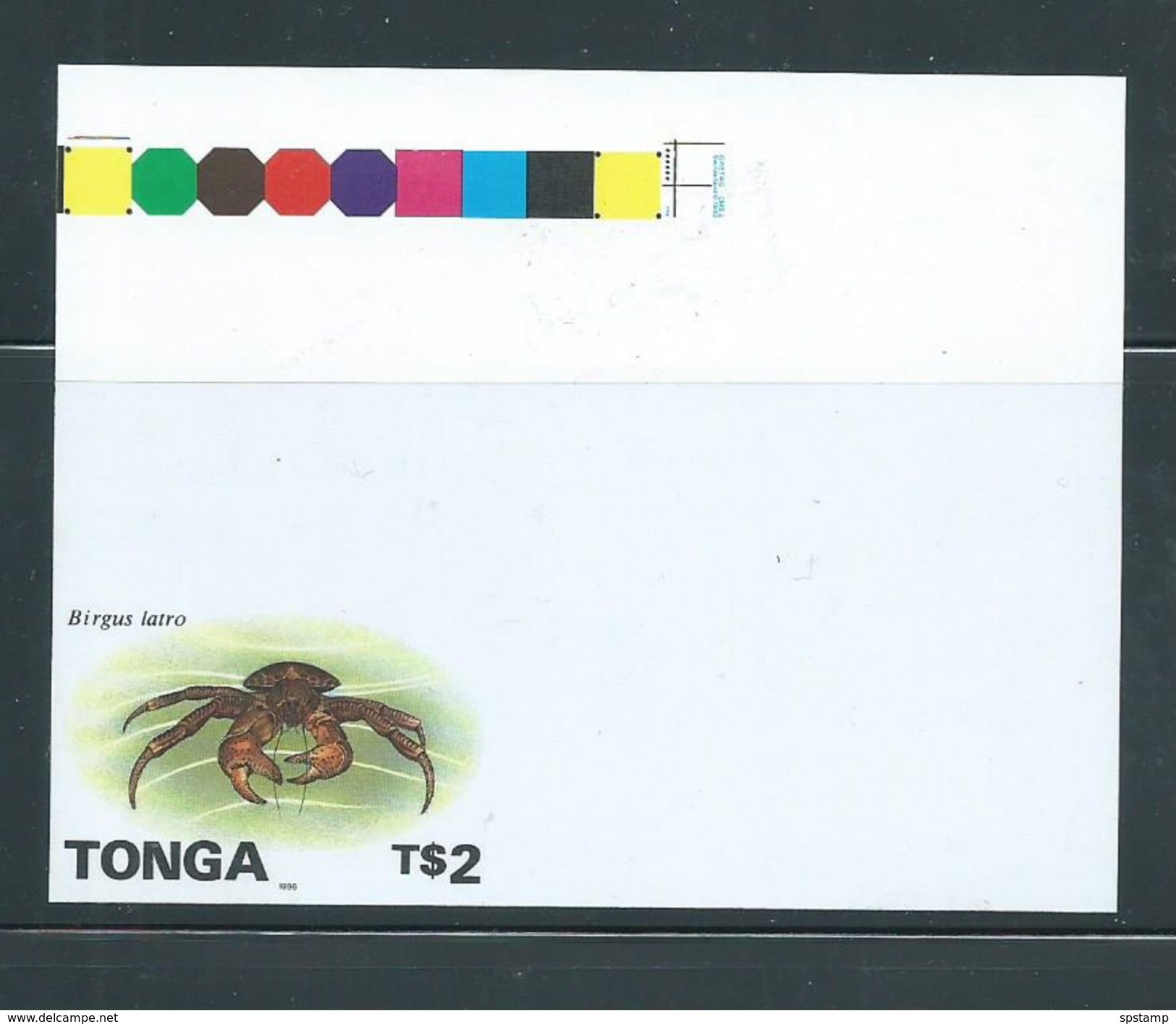 Tonga 1996 Marine Life Definitives $2 Lobster Imperforate Plate Proof Jumbo Margins MNH - Tonga (1970-...)