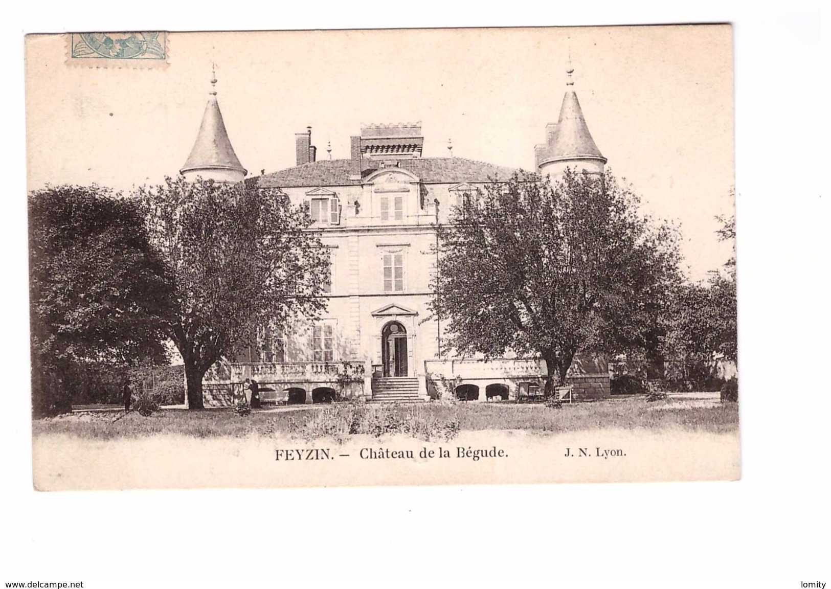 69 Feyzin Chateau De La Begude Cpa Cachet 1904 - Feyzin