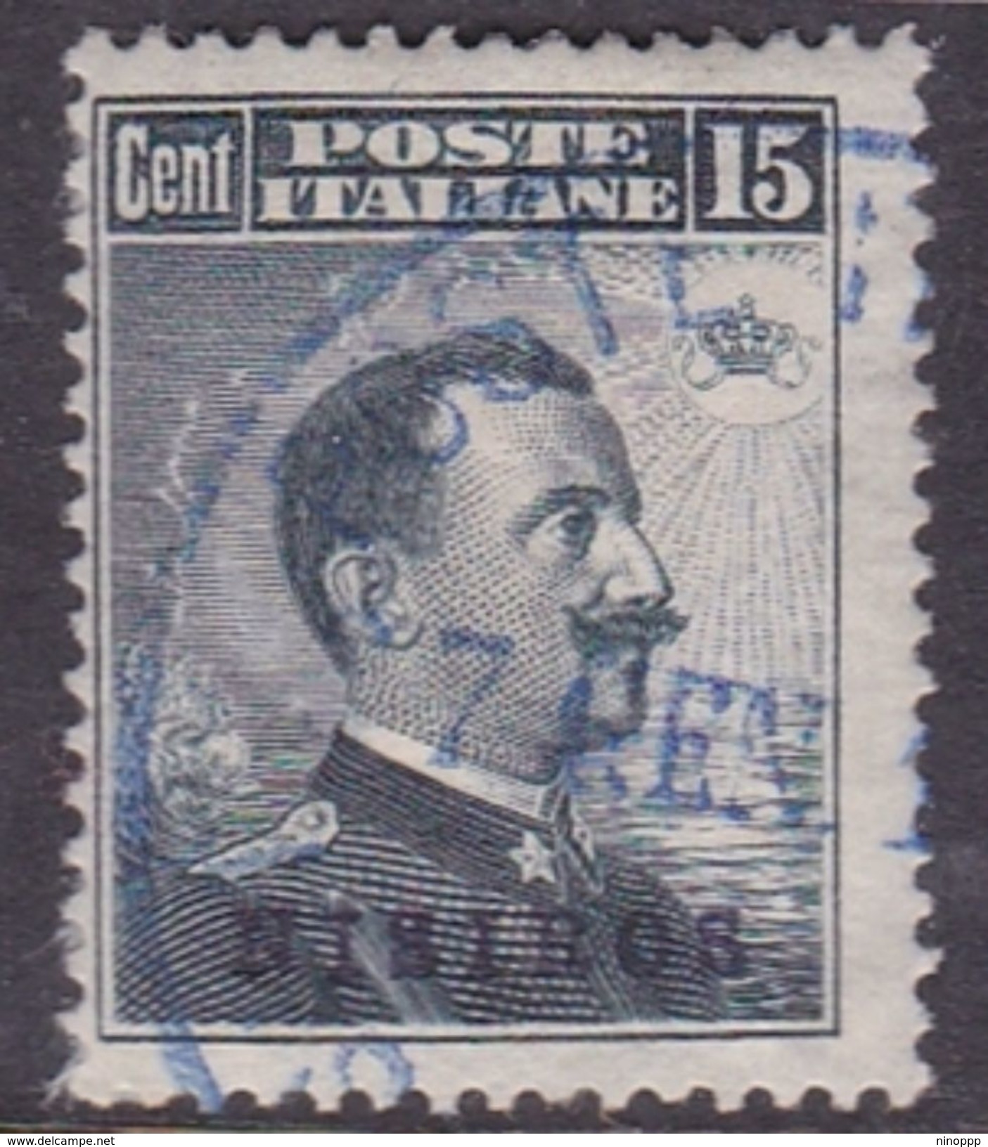 Italy-Colonies And Territories-Aegean-Nisiro S 4  1912 15c Black Gray Used - Aegean (Nisiro)