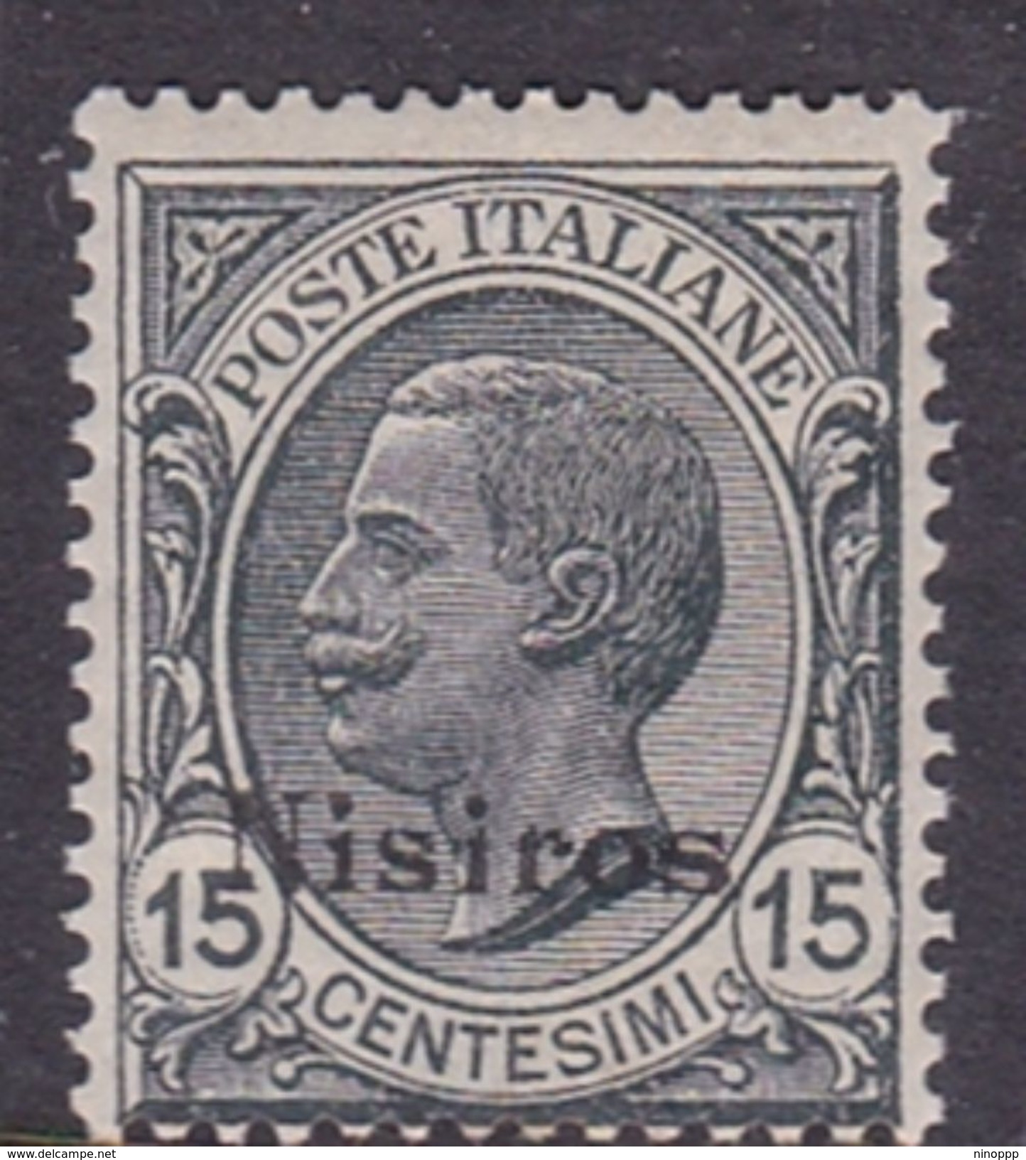Italy-Colonies And Territories-Aegean-Nisiro S 10  1921 15c Slate MH - Egée (Nisiro)