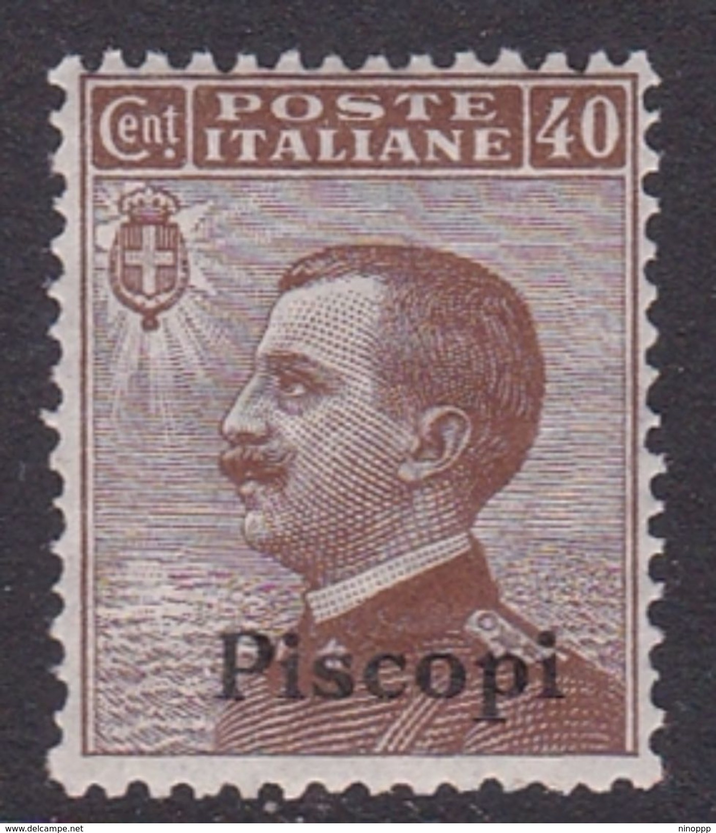 Italy-Colonies And Territories-Aegean-Piscopi S 6  1912 40c Brown MNH - Aegean (Piscopi)