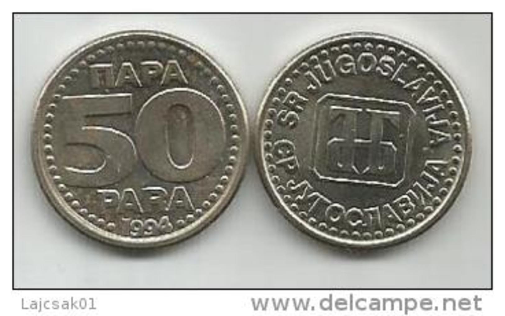 Yugoslavia 50 Para 1994.  XF+  KM#163 - Yougoslavie