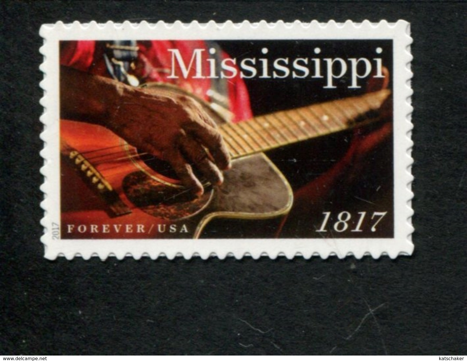 454281048 USA DB 2017  POSTFRIS MINT NEVER HINGED POSTFRISCH EINWANDFREI SCOTT  5190 Mississippi Gitaar - Unused Stamps