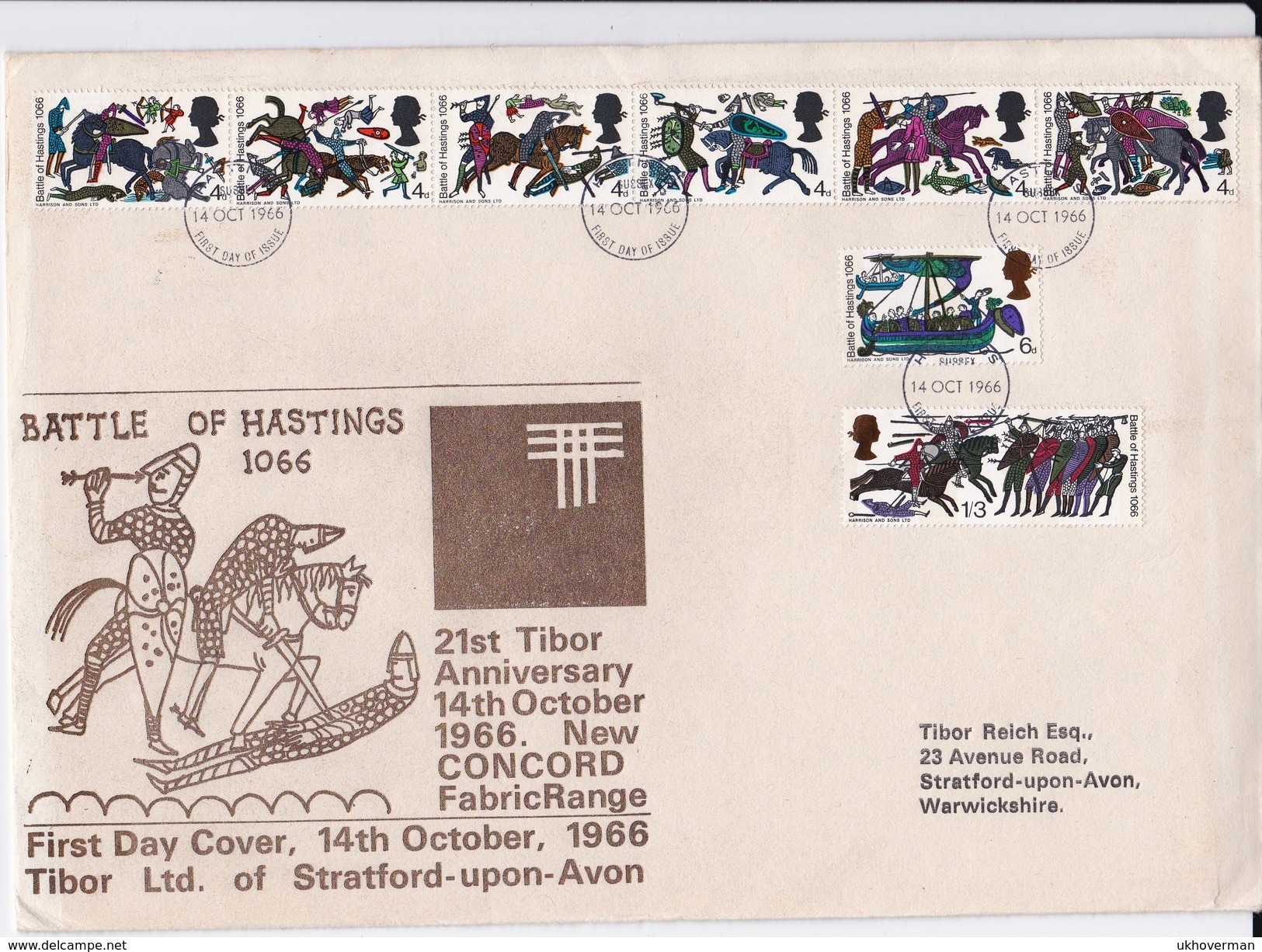 GB>>BATTLE OF HASTINGS>HASTINGS POSTMARK - 1952-1971 Pre-Decimal Issues