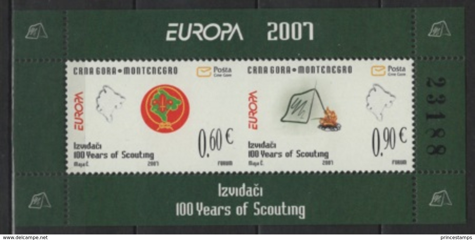 Montenegro (2007) - Block -  /  Scouts - Scouting - Escultismo - Europa CEPT - Ongebruikt