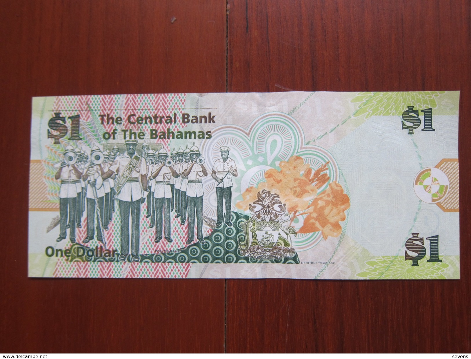The Central Bank Premier Lynden Pindling, Map,backside Force Band, $1 Facevalue, Issued In 2008, UNC - Bahamas