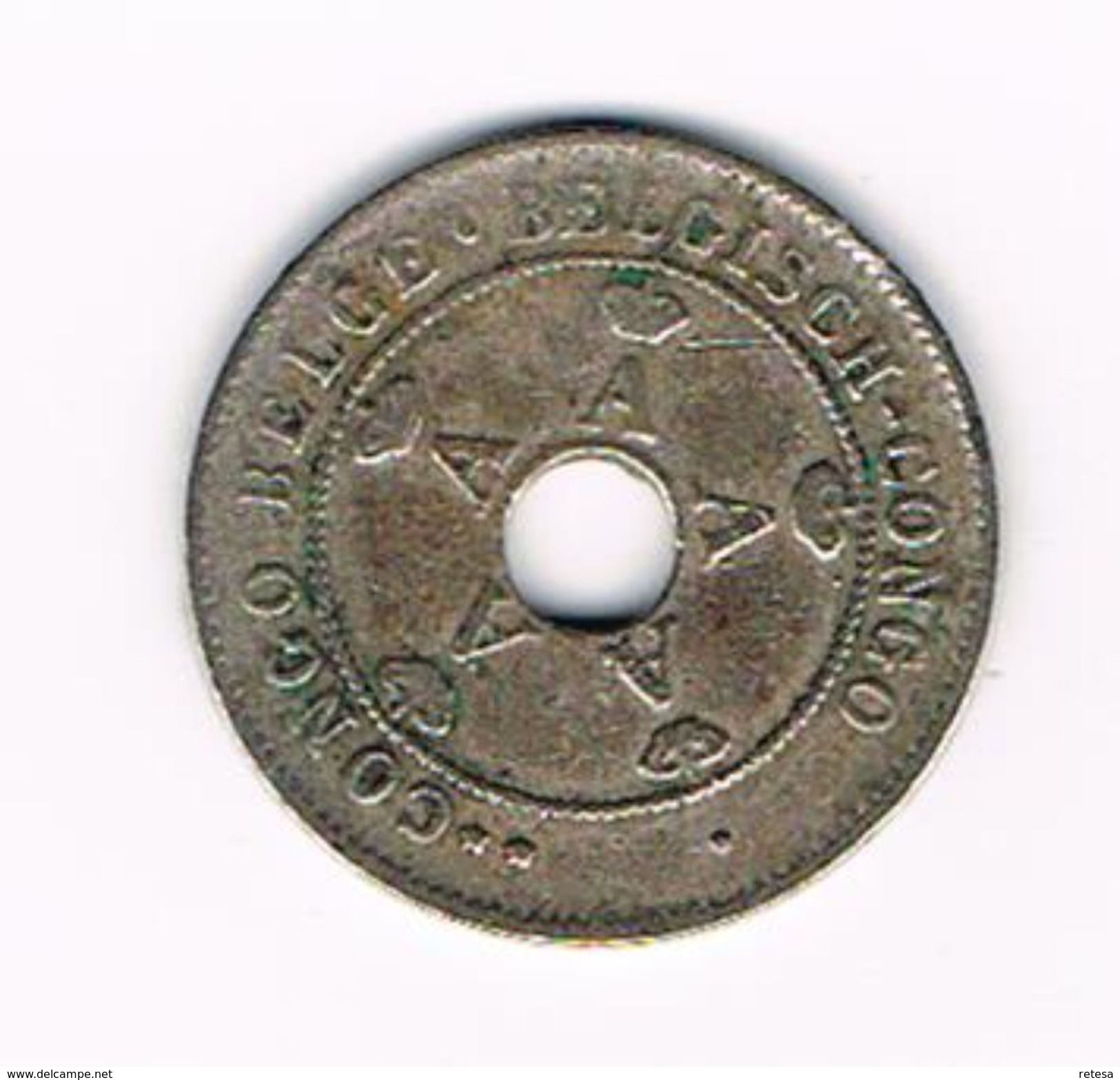 ) CONGO  BELGE  BELGISCH CONGO  10 CENTIMES   ALBERT I   1921 - 1910-1934: Albert I