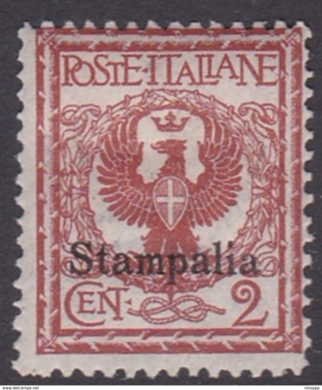 Italy-Colonies And Territories-Aegean-Stampalia S1 1912 2c Orange Brown MH - Aegean (Stampalia)