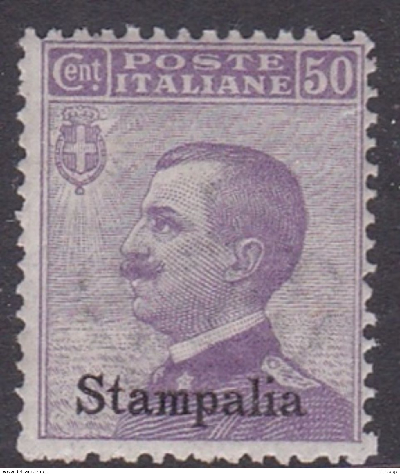 Italy-Colonies And Territories-Aegean-Stampalia S7 1912 50c Violet MNH - Egeo (Stampalia)