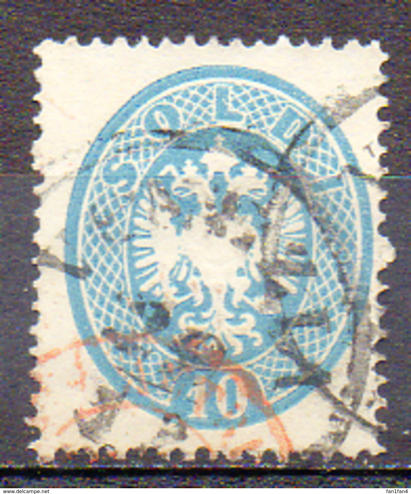 ITALIE (LOMBARDO-VENETIE) - 1863 - N° 21 - 10 S. Bleu - Lombardo-Vénétie