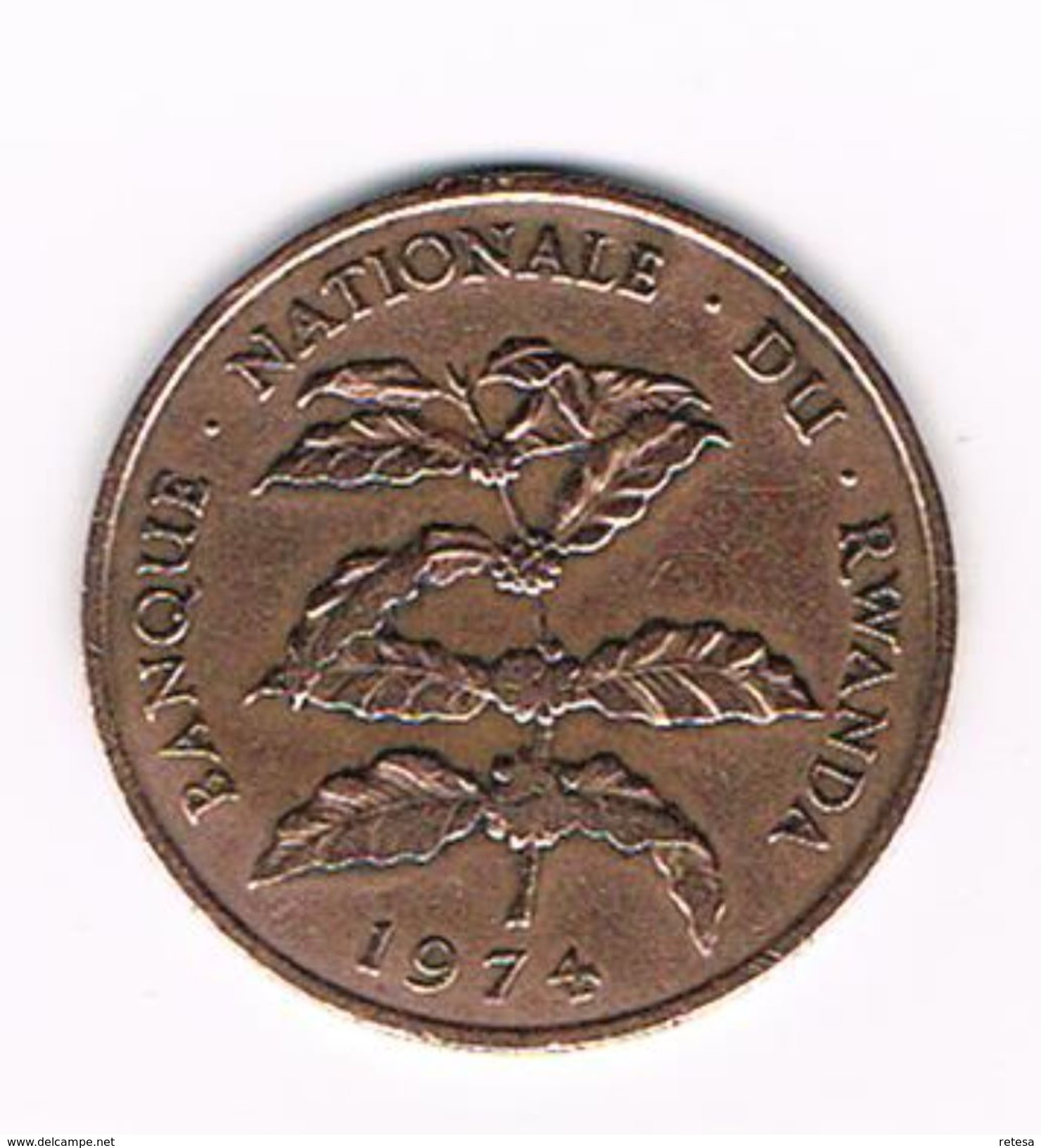 )  RWANDA  5 FRANCS 1974 - Rwanda