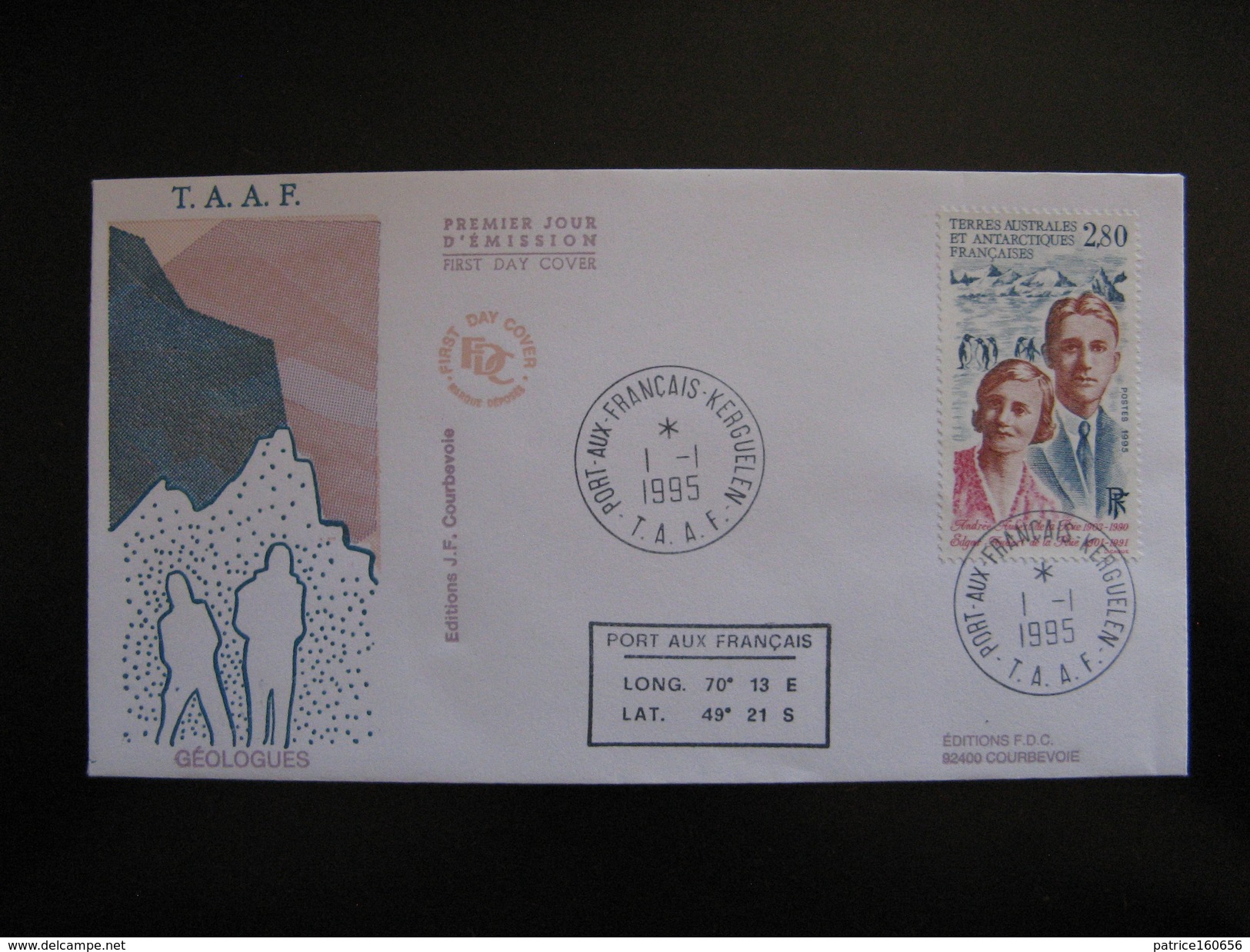 TAAF: TB FDC Du N° 198 . Daté Du 01/01/1995, KERGUELEN. - FDC