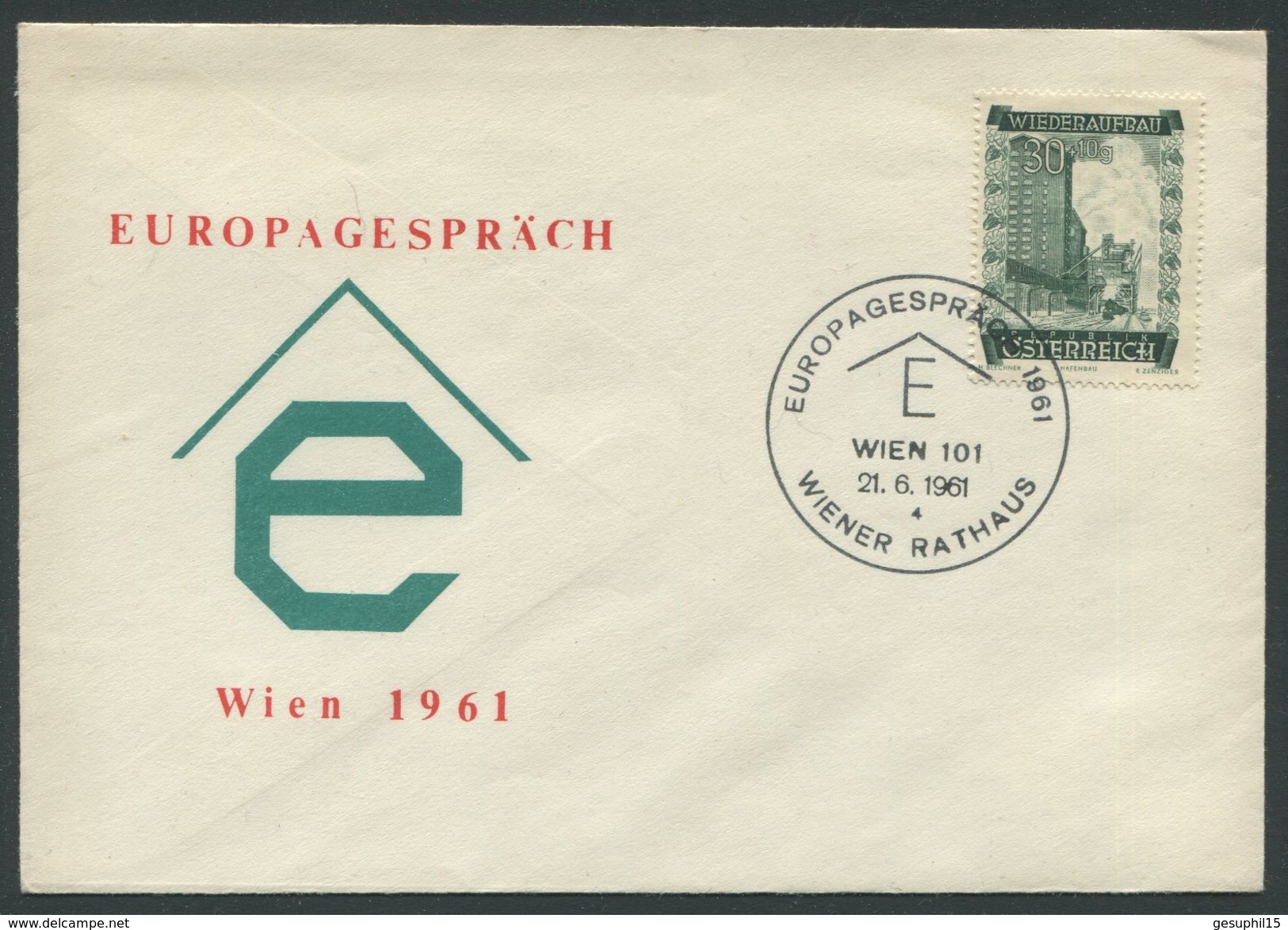 ÖSTERREICH / Brief Europagespräch Wien 1961 Mit ANK 869 Und Sonderstempel Vom 21.06.1961 - Covers & Documents