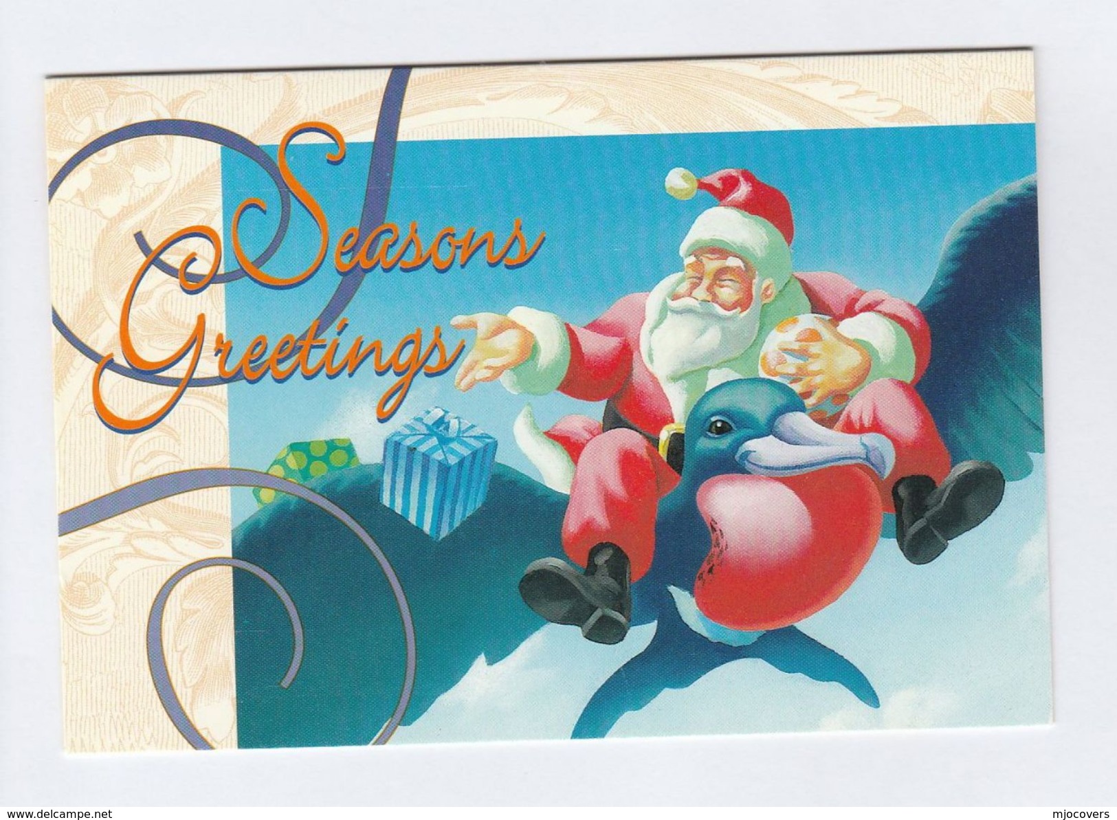 AUSTRALIA SPECIAL CHRISTMAS COVER Card Pmk CHRISTMAS HILLS Santa Stamps  1995 - Storia Postale