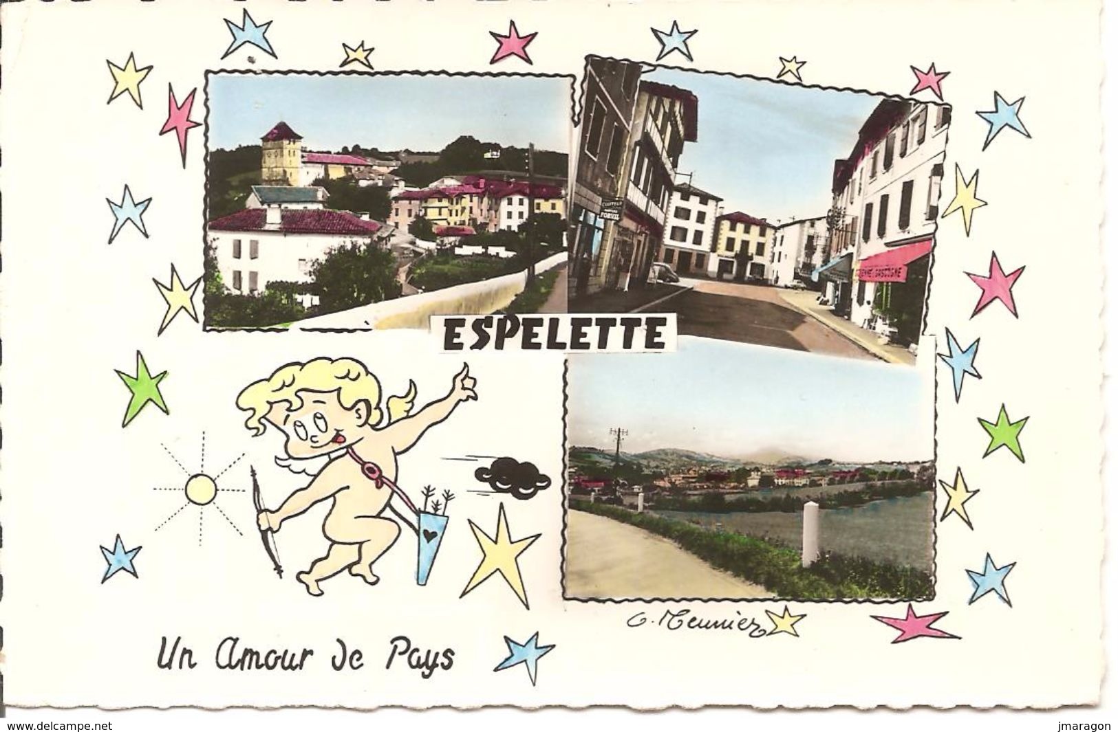 ESPELETTE - Le Bas-Bourg Et L'Eglise - Illustrée Meuniez - Du Moulin 529 - écrite - Tbe - Espelette