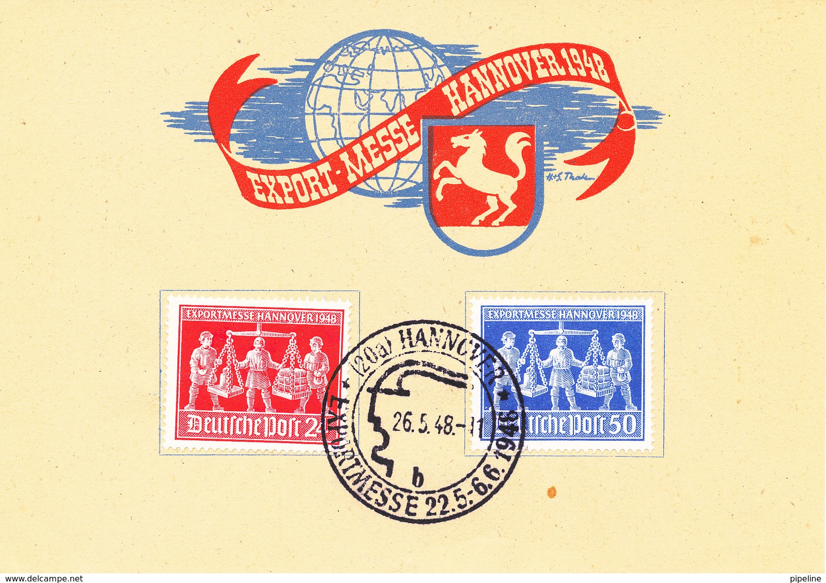 Germany Allied Occupation Cover Hannover Exportmesse Complete Set 26-5-1948 - Autres & Non Classés