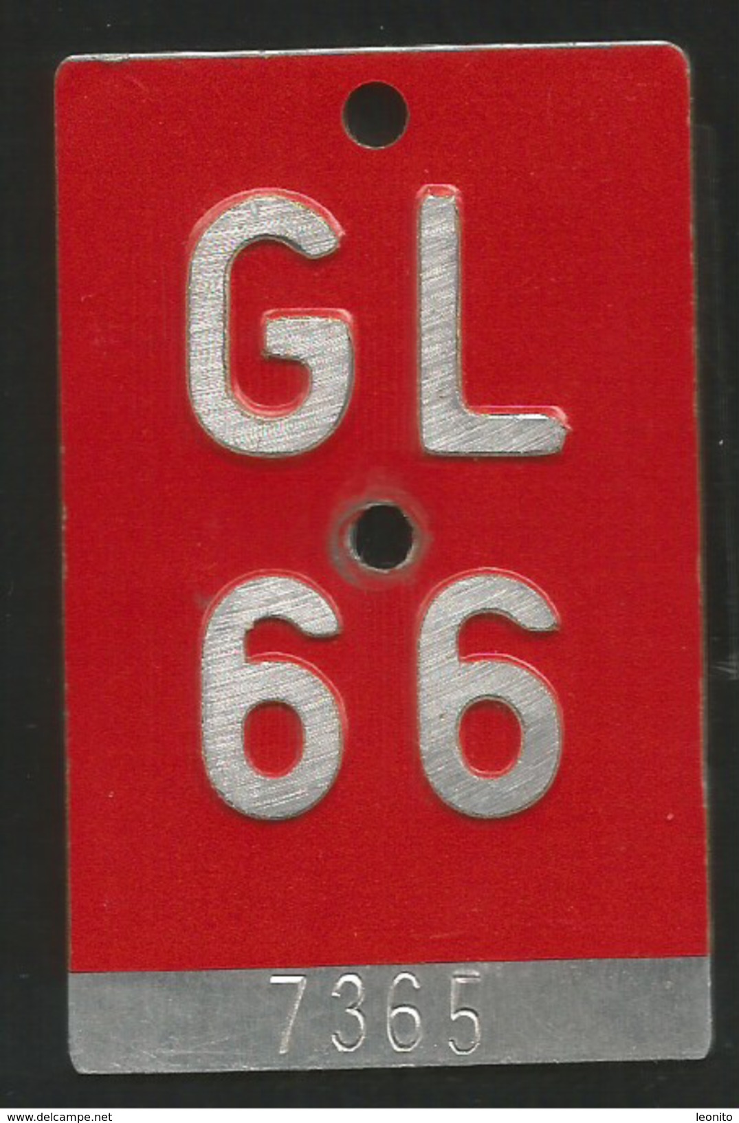 Velonummer Glarus GL 66 - Plaques D'immatriculation