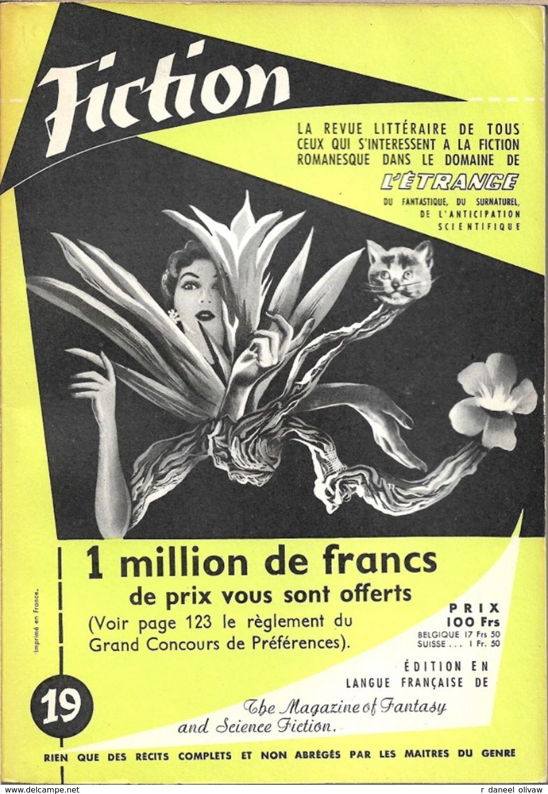 Fiction N° 19, Juin 1955 (TBE) - Fiction