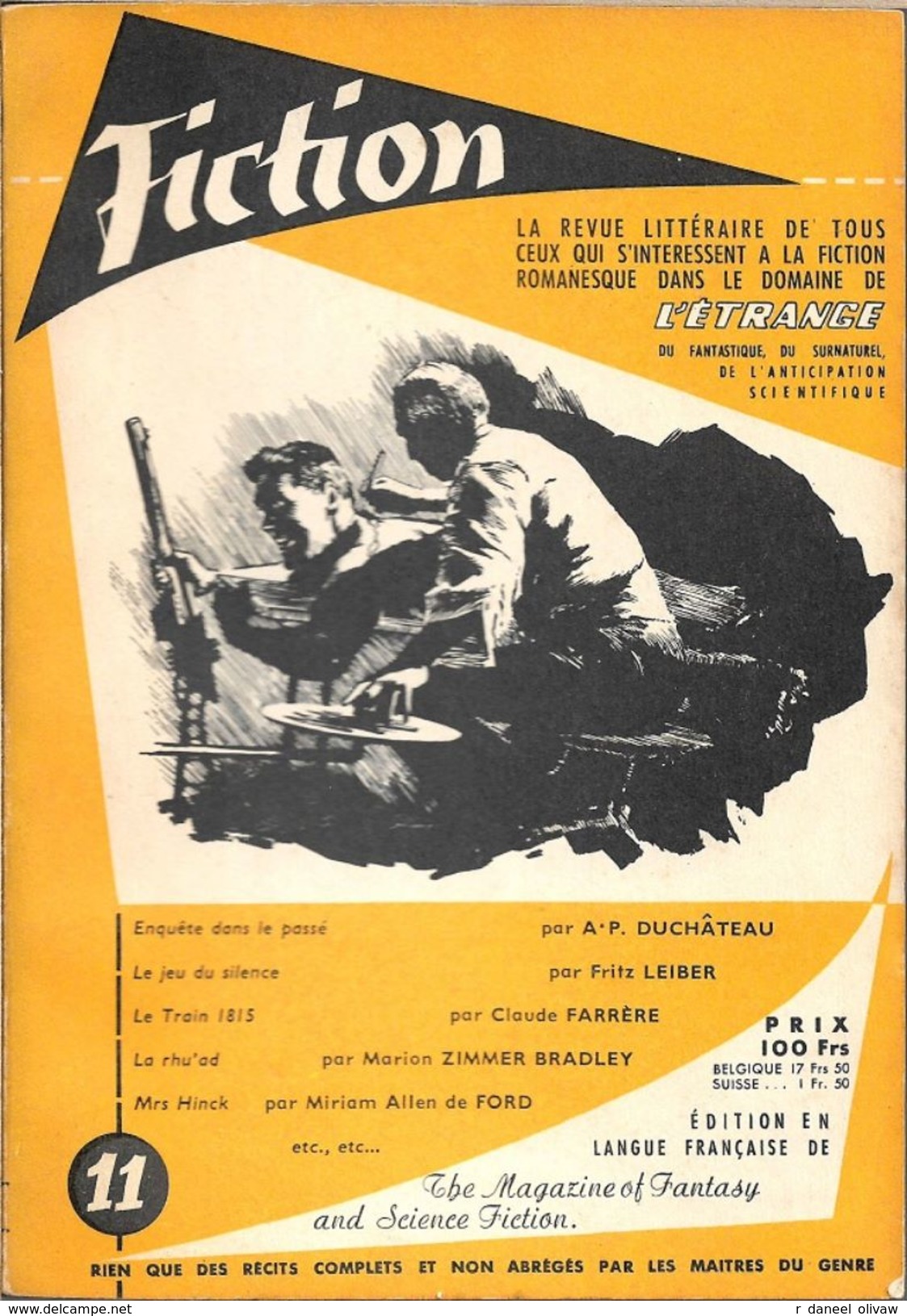 Fiction N° 11, Octobre 1954 (TBE) - Fictie